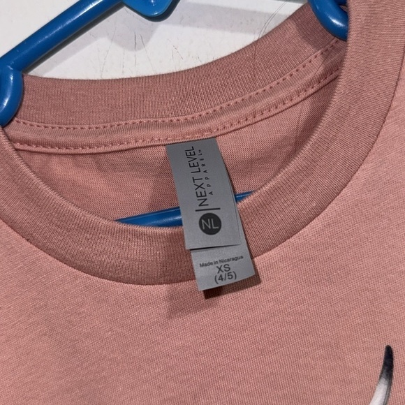 Highland cow shirt little girls xs 4 5 yrs old handmade blush pink soft fluffy - Picture 3 of 3